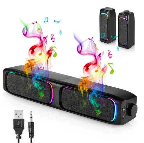 SOUNDBAR PARLANTE GAMER PC TV RGB - 1