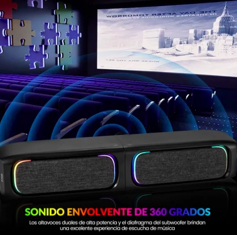 SOUNDBAR PARLANTE GAMER PC TV RGB - 3