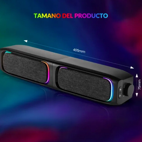 SOUNDBAR PARLANTE GAMER PC TV RGB - 4