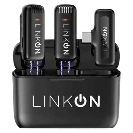 MICROFONO INALAMBRICO SOLAPA LAVALIER + ESTUCHE ENTRADA USB-C - 1