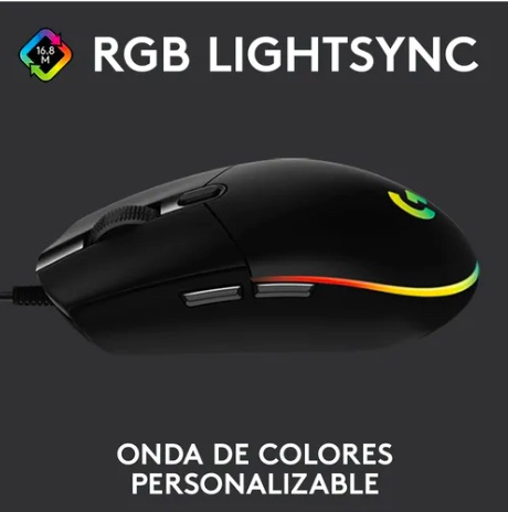 MOUSE GAMER LOGITECH NEGRO - 2