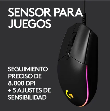 MOUSE GAMER LOGITECH NEGRO - 3