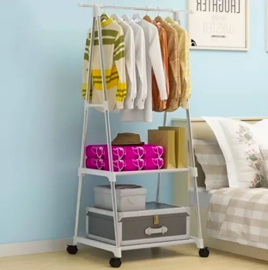 PERCHERO PARA COLGAR ROPA CON RUEDAS - 1