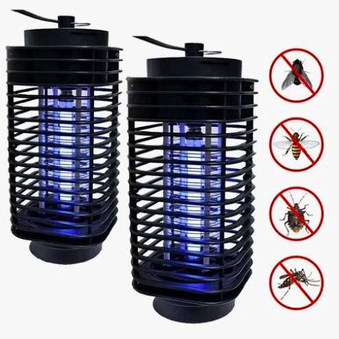 PACK 2 LAMPARA UV MATA MOSQUITOS INSECTO - 1