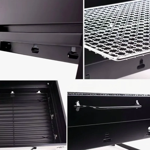 MINI PARRILLERA PLEGABLE DE CARBON - 2