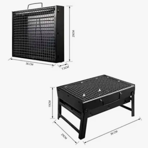 MINI PARRILLERA PLEGABLE DE CARBON - 5