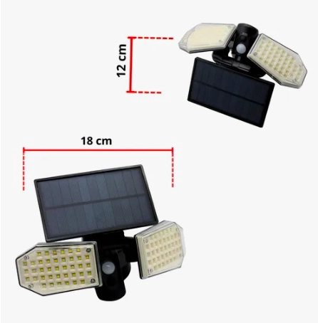 LAMPARA FAROL LED DE PARED SOLAR - 3