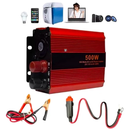INVERSOR VOLTAJE 500W CONVERTIDOR 12V A 220V - 1