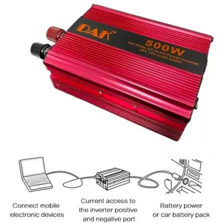 INVERSOR VOLTAJE 500W CONVERTIDOR 12V A 220V - 5