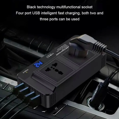 INVERSOR DE CORRIENTE PARA COCHE 200W DC 12V A 220V - 2