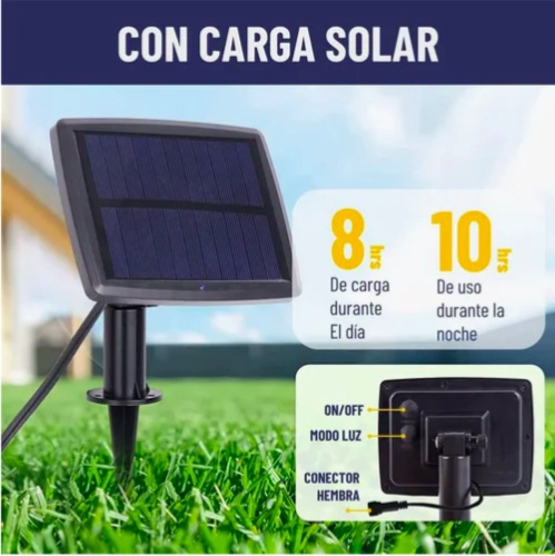 GUIRNALDA SOLAR 7,5MT EXTERIOR + 10 AMPOLLETAS - 3