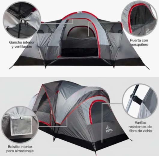 CARPA 6 PERSONAS CAMPING OUTDOOR - 2