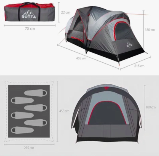 CARPA 6 PERSONAS CAMPING OUTDOOR - 5