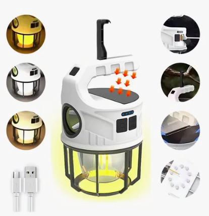 LINTERNA PARA CAMPING SOLAR LED PORTATIL - 2