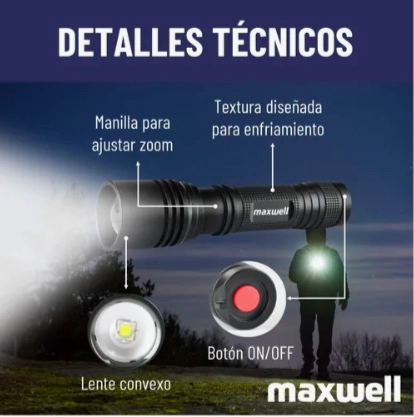 LINTERNA LED TACTICA SET DE 2 - 3