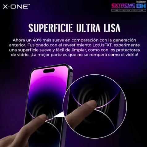 LAMINA MICA ANTIGOLPE COMPLETA X-ONE IPHONE 13/13 PRO - 5