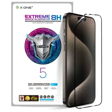 LAMINA MICA ANTIGOLPE COMPLETA X-ONE IPHONE 15 PRO - 1