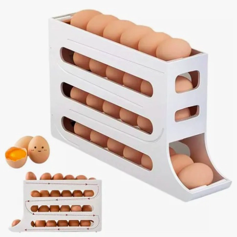 ORGANIZADOR DISPENSADOR DE HUEVOS PARA 30 HUEVOS - 1