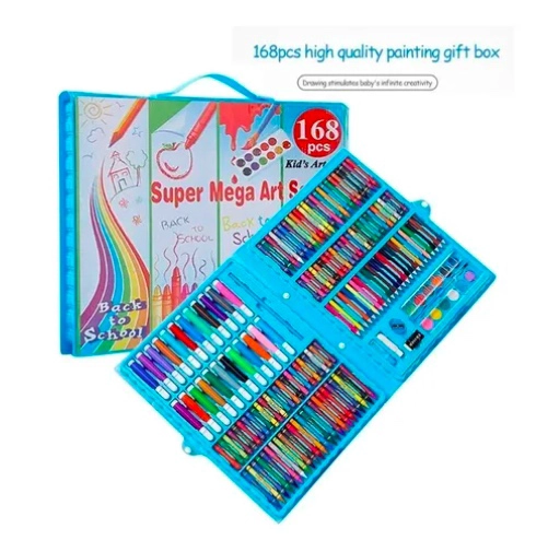 SET DE MEGA ARTE MALETA DE 168 PIEZAS AZUL - 1