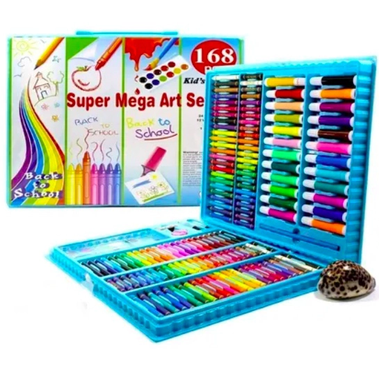 SET DE MEGA ARTE MALETA DE 168 PIEZAS AZUL - 2