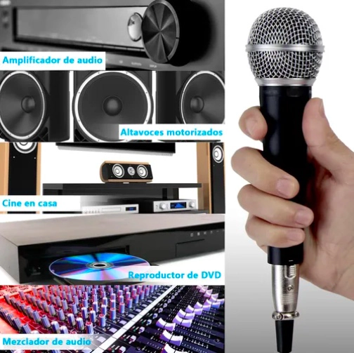MICROFONO PROFESIONAL KARAOKE CON CABLE 3M-XLR - 3