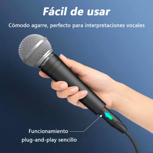 MICROFONO PROFESIONAL KARAOKE CON CABLE 3M-XLR - 6