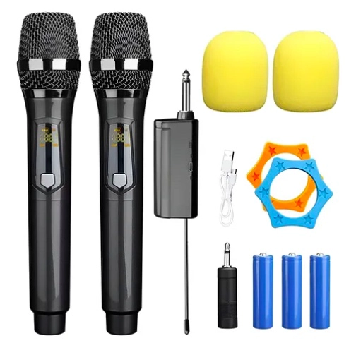 MICROFONO INALAMBRICO PROFESIONAL KARAOKE KIT 2PCS - 1