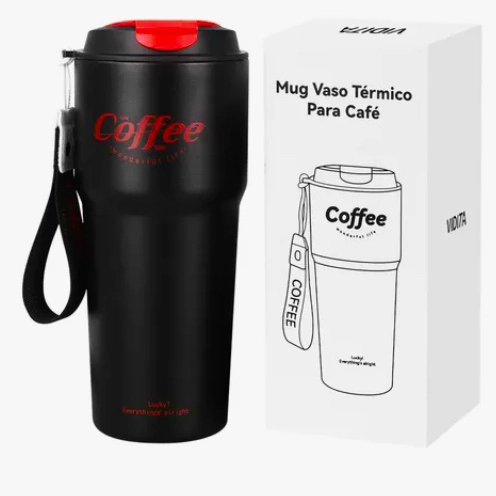 TERMO PARA CAFE MUG NEGRO - 1