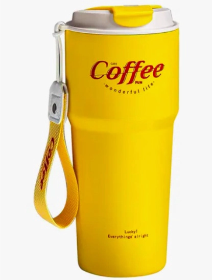 TERMO PARA CAFE MUG AMARILLO - 1