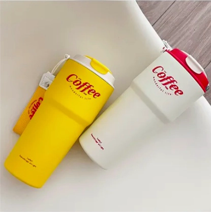 TERMO PARA CAFE MUG AMARILLO - 2