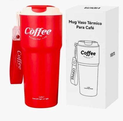 TERMO PARA CAFE MUG ROJO - 1