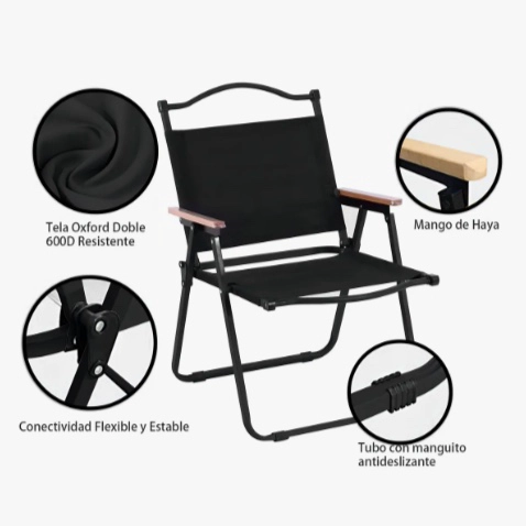 PACK 2 SILLAS PLEGABLES CAMPING - 2