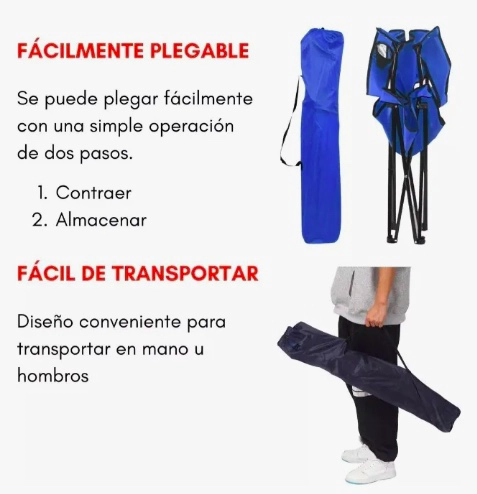 PACK DE 2 SILLAS PLEGABLES ROJA - 4