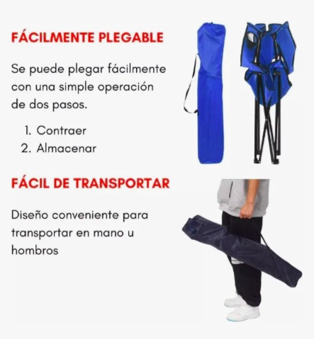PACK DE 2 SILLAS PLEGABLES AZUL - 4