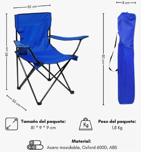 PACK DE 2 SILLAS PLEGABLES VERDE - 4