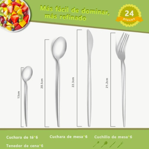 JUEGO DE CUBIERTOS 24 PIEZAS - 3