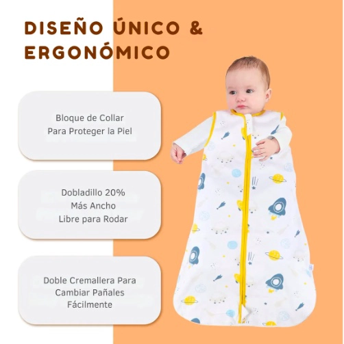 2 UNIDADES PIJAMA BEBE TIPO SACO DORMIR S - 4