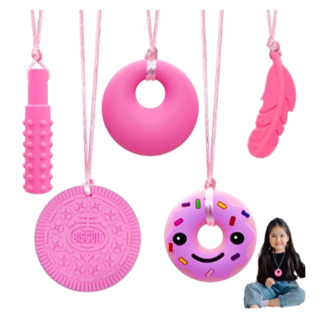 5 PCS COLLAR SENSORIAL MORDEDOR AUTISMO DEFICIT ATENCIONAL - 1