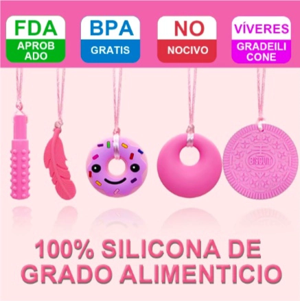 5 PCS COLLAR SENSORIAL MORDEDOR AUTISMO DEFICIT ATENCIONAL - 3