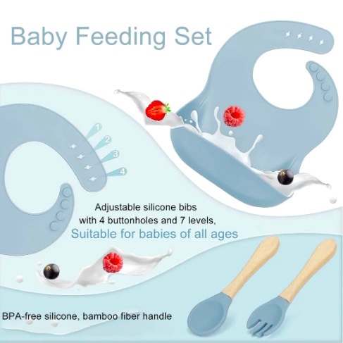 6 PCS DE VAJILLA DE SILICONA PARA BEBE S Y NIÑOS LIBRE DE BPA - 3