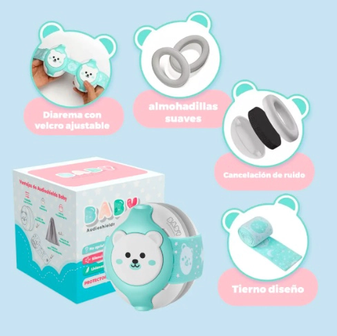 PROTECTORES ANTI-RUIDO PARA BEBE S Y NIÑOS GRIS - 4