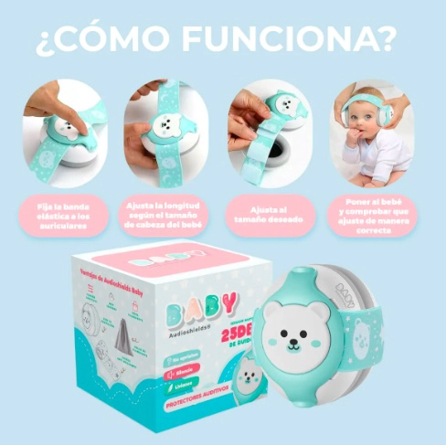 PROTECTORES ANTI-RUIDO PARA BEBE S Y NIÑOS VERDE - 5