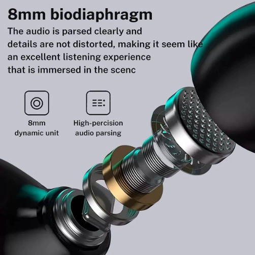 AUDIFONOS BLUETOOTH INALAMBRICO TACTIL CON BATERIA - 4
