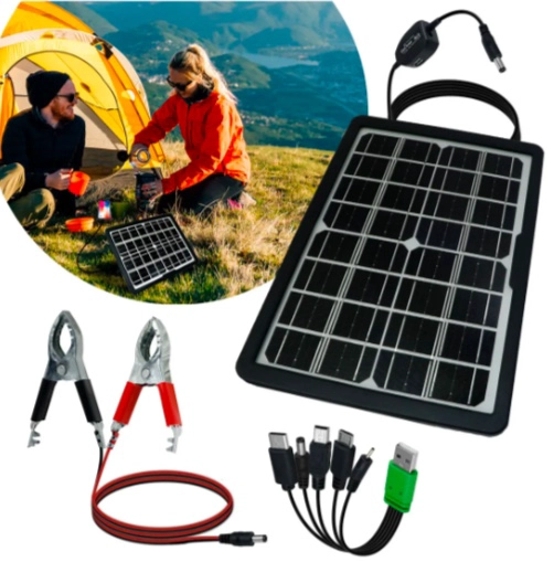 PANEL SOLAR 15W 12V PORTATIL PUERTO USB - 1