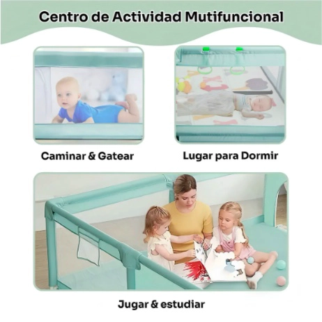 CORRAL SEGURIDAD BEBES CON ALFOMBRA Y PELOTAS - 2