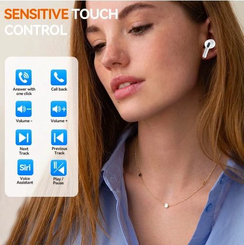 AUDIFONOS INALAMBRICOS BLUETOOTH IN-EAR COMPATIBLE IPHONE BLANCOS - 2