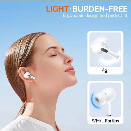 AUDIFONOS INALAMBRICOS BLUETOOTH IN-EAR COMPATIBLE IPHONE BLANCOS - 3