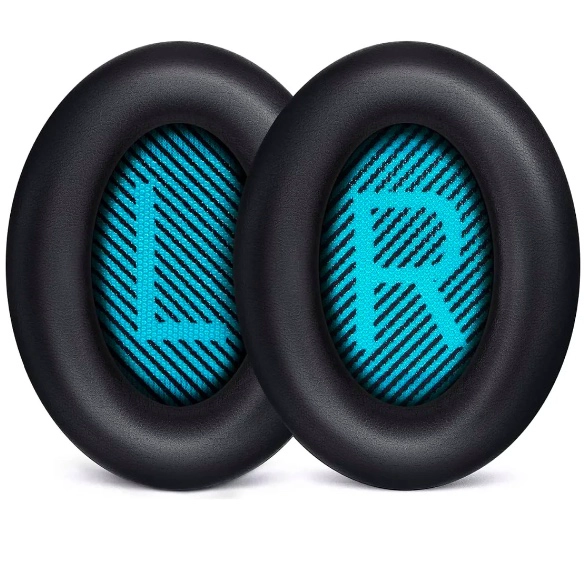 ALMOHADILLAS PARA BOSE QUIETCOMFORT QC35/25/15 AE2, 2 PIEZAS NEGRO - 1
