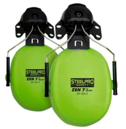 FONO STEELPRO ZEN 5 PARA CASCO FLUOR COLOR VERDE - 2