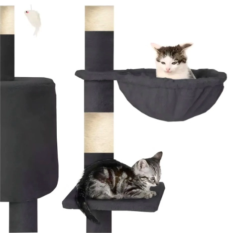 RASCADOR TIPO ARBOL PARA GATOS GRIS - 4
